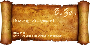 Bezzeg Zsigmond névjegykártya
